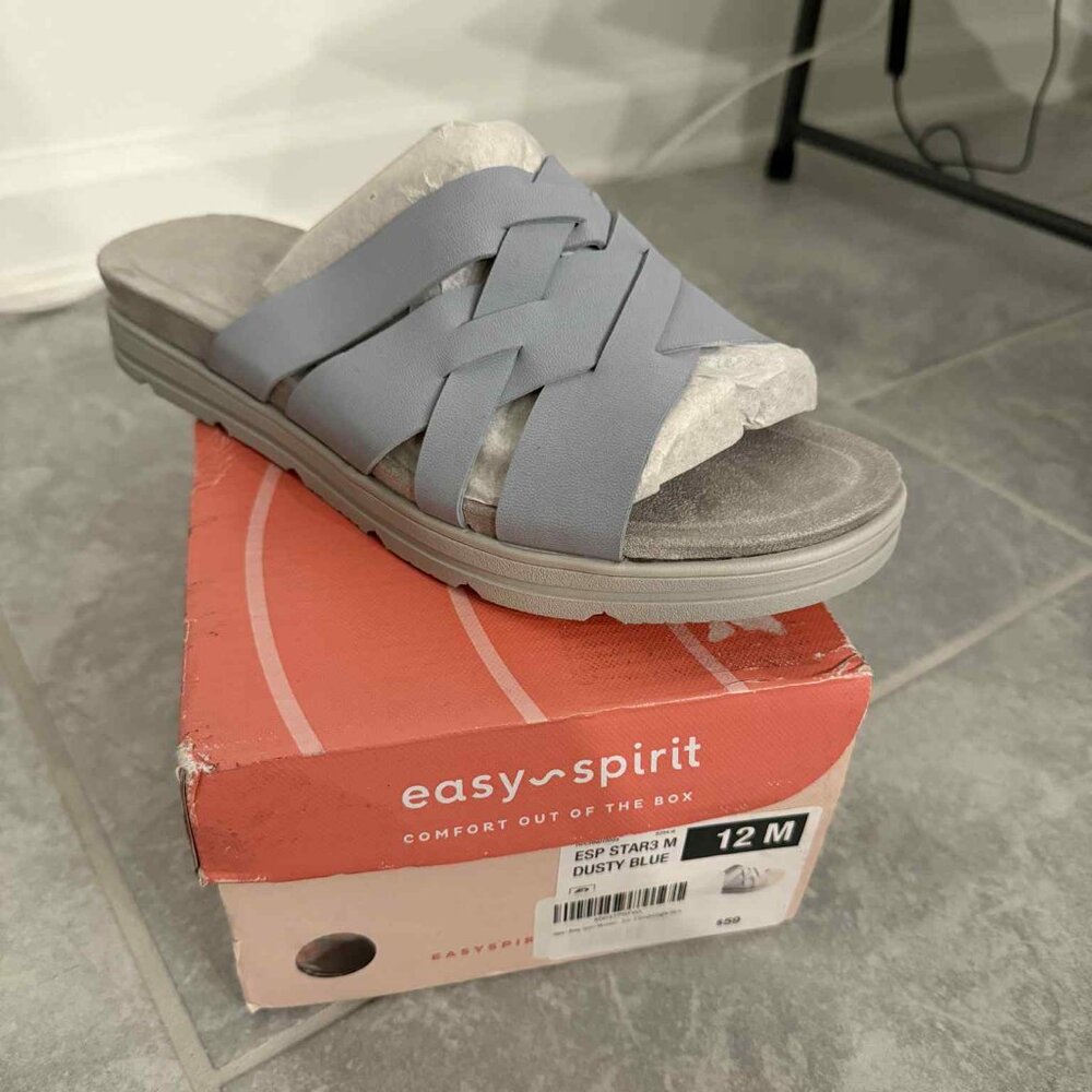 Easy Spirit Star3 Sandals – Women’s – Dusty Blue – Size 12M – New in Box
